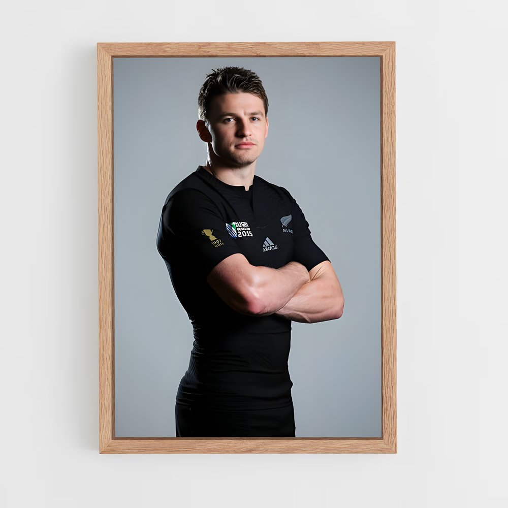 Poster Beauden Barrett en Action – affiche Rugby (vue 4)